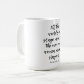 DIE GANZE WELT IST EIN BÜHNE-SHAKESPEARE-PLAY KAFFEETASSE (Vorderseite Links)