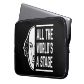 Die ganze Welt ist eine Bühne des Zitats von Shake Laptopschutzhülle (Vorderseite Links)