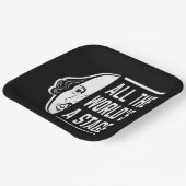 Die ganze Welt ist eine Bühne des Zitats von Shake Pappteller (Gewinkelt)