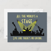 Die ganze Welt ist eine Bühne Postkarte (Vorne/Hinten)
