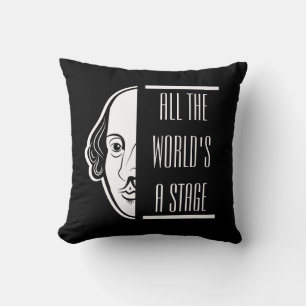 Die ganze Welt ist eine Bühne Shakespeare Zitat Th Kissen