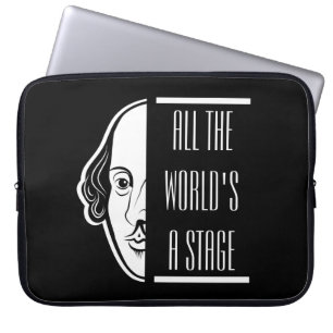 Die ganze Welt ist eine Bühne Shakespeare Zitat Th Laptopschutzhülle