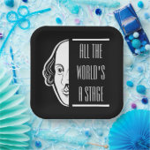 Die ganze Welt ist eine Bühne Shakespeare Zitat Th Pappteller (Party)