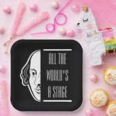 Die ganze Welt ist eine Bühne Shakespeare Zitat Th Pappteller (Party)