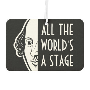 Die ganze Welt ist eine Bühne Shakespeares Zitat Autolufterfrischer