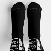 Die ganze Welt ist eine Bühne Shakespeares Zitat Socken (Oben)
