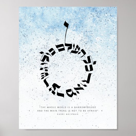 Die ganze Welt ist eine Nervenbrücke, Rabbi Nachma Poster (Vorne)