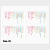 Die ganze Zeit in der Welt Rechteckiger Aufkleber (Blatt)