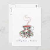 Die ganze Zeit Teezeit Postkarte (Vorne/Hinten)