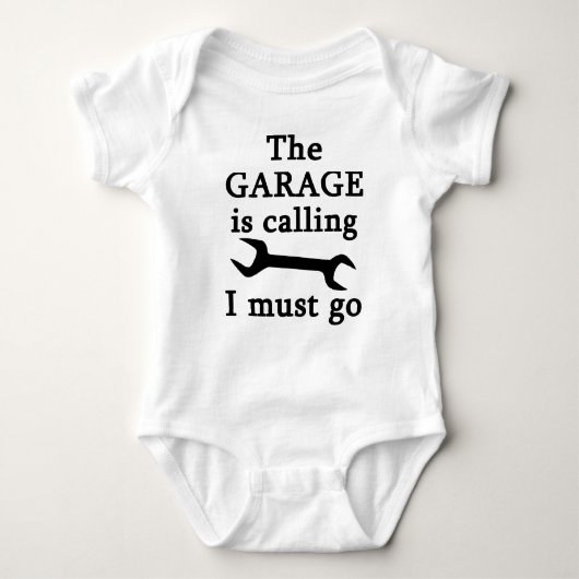 Die Garage ist nennend ich muss gehen Baby Strampler (Vorderseite)