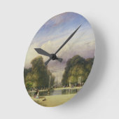 Die Gärten der Tuilerien mit dem Triumphbogen Runde Wanduhr (Winkel)