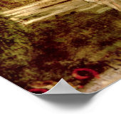 Die Gärten der Villa Medici in Rom Poster (Ecke)