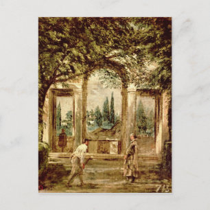 Die Gärten der Villa Medici in Rom Postkarte