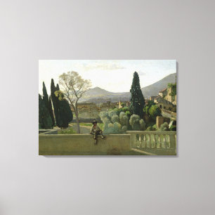 Die Gärten des Landhaus d'Este, Tivoli, 1843 Leinwanddruck