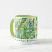 Die Gartenarbeit ist billiger als Therapie-Tasse Tasse (Vorderseite Links)