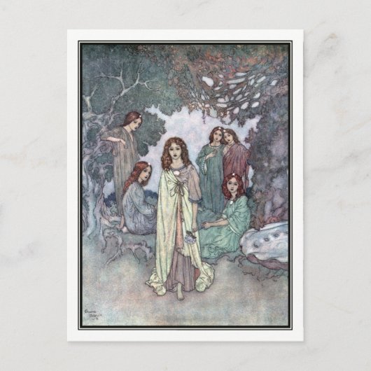 Die Gartenmühle von Edmund Dulac Postkarte (Vorderseite)