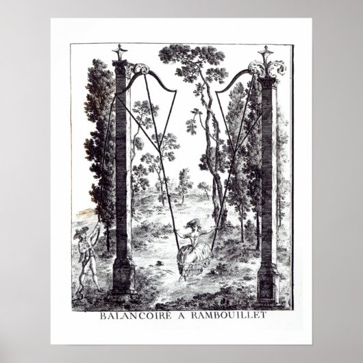 Die Gartenschaukel in Rambouillet, von "Details de Poster (Vorne)