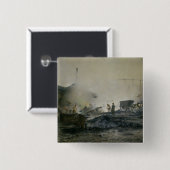 Die Gas-Fabrik bei Courcelles, 1884 Button (Vorne & Hinten)