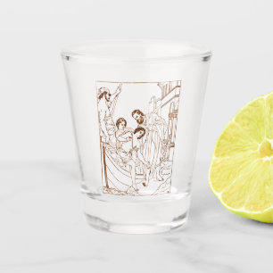 Die Gastfreundschaft von St. Julian, dem Gastgeber Schnapsglas