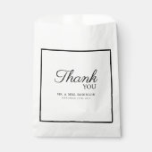 Die Gastgeschenk Hochzeit ist in einem minimalisti Geschenktütchen (Vorderseite)