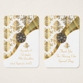 Die Gastgeschenk Hochzeit Weiß und Gold danke (Vorne & Hinten)