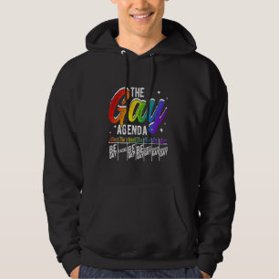 DIE GAY AGENDA MON GAY TUY TACOS WED BE GAY Pri Hoodie