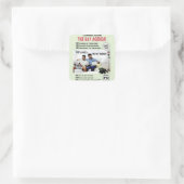 Die Gay Agenda! Quadratischer Aufkleber (Tasche)