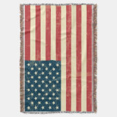 Die gealterte amerikanische Flagge verblaßte Decke (Vorderseite Vertikal)