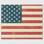 Die gealterte amerikanische Flagge verblaßte Geschenkpapier (Flach)