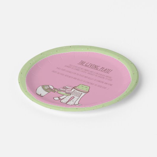 Die gebende Platte illustriert Pappteller (Schrägansicht)