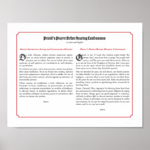 Die Gebete des Priesters vor Geständnis Poster