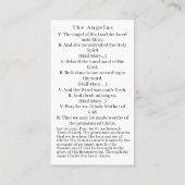 Die Gebetskarte der Ankündigung (Rückseite)