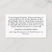 Die Gebetskarte der Ankündigung (Rückseite)