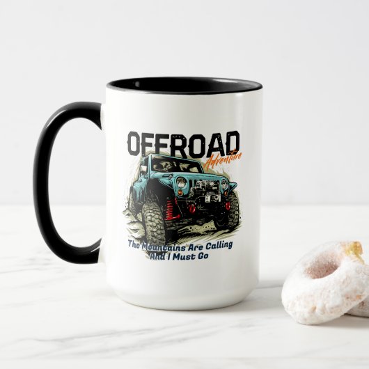 Die Gebirge mit vier Rädern anpassen Tasse (Mit Donut)