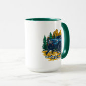 Die Gebirge mit vier Rädern anpassen Tasse (VorderseiteRechts)