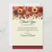 Die Geblüht Blumencreme im Herbst Dankeskarte (Vorderseite)