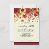 Die Geblüht Blumencreme im Herbst Einladung (Vorderseite)