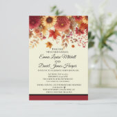 Die Geblüht Blumencreme im Herbst Einladung (Stehend Vorderseite)