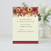 Die Geblüht Blumencreme im Herbst RSVP Karte (Stehend Vorderseite)