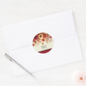 Die Geblüht Blumencreme im Herbst Runder Aufkleber (Umschlag)