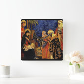 DIE GEBURT CHRISTI #5 QUADRATISCHE WANDUHR (Zuhause)