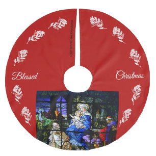 DIE GEBURT CHRISTI #8 POLYESTER WEIHNACHTSBAUMDECKE