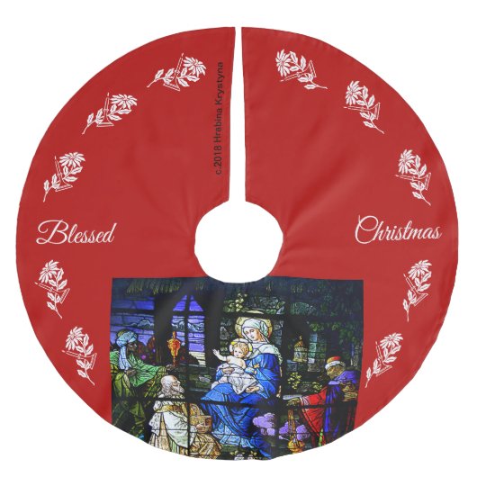 DIE GEBURT CHRISTI #8 POLYESTER WEIHNACHTSBAUMDECKE (Vorderseite)