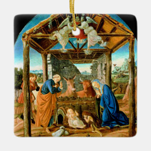 Die Geburt Christi, berühmtes Gemälde von Sandro B Keramikornament