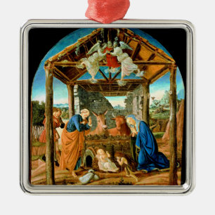Die Geburt Christi, berühmtes Gemälde von Sandro B Ornament Aus Metall