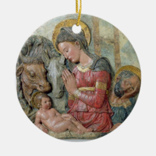 Die Geburt Christi, c.1460 (gemalte Terrakotta) Keramikornament
