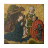 Die Geburt Christi, circa 1460 Fliese (Vorderseite)