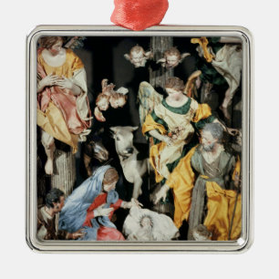Die Geburt Christi, gemacht in Neapel Silbernes Ornament