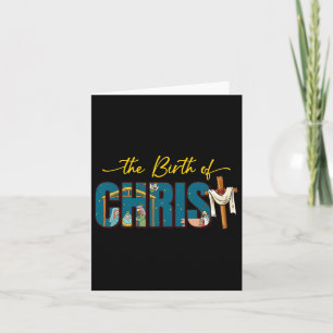 Die Geburt Christi Kreuz religiöse Weihnachten Nat Karte