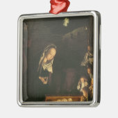 Die Geburt Christi nachts Silbernes Ornament (Links)